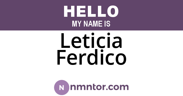 Leticia Ferdico