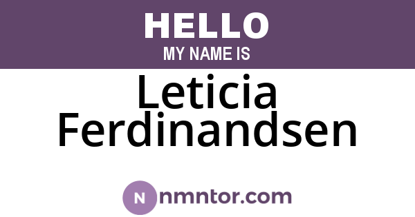 Leticia Ferdinandsen