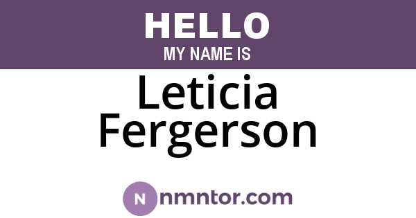 Leticia Fergerson