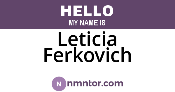 Leticia Ferkovich