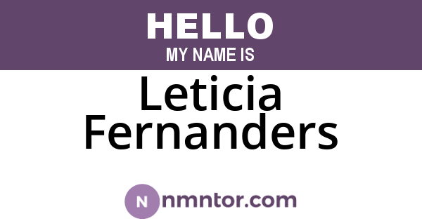 Leticia Fernanders