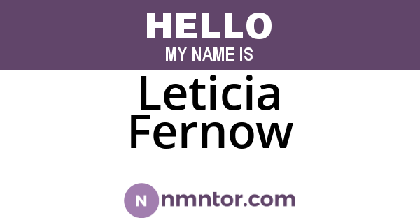 Leticia Fernow
