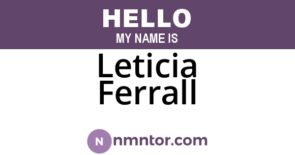 Leticia Ferrall
