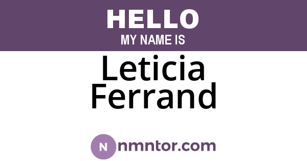 Leticia Ferrand