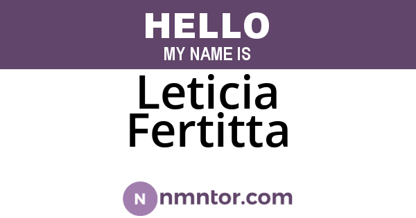 Leticia Fertitta