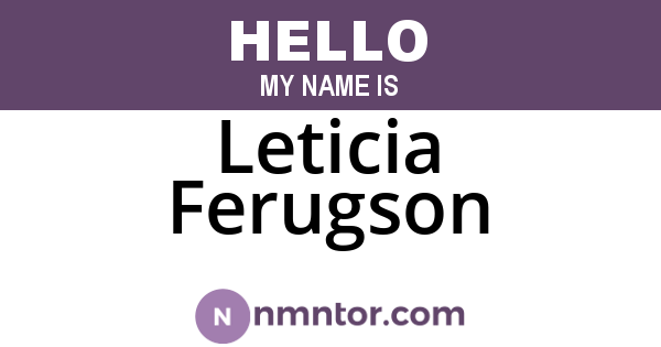 Leticia Ferugson