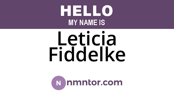 Leticia Fiddelke