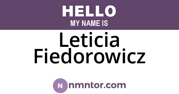 Leticia Fiedorowicz