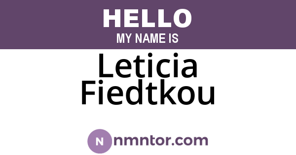 Leticia Fiedtkou