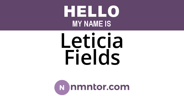 Leticia Fields