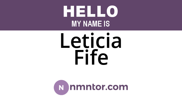 Leticia Fife