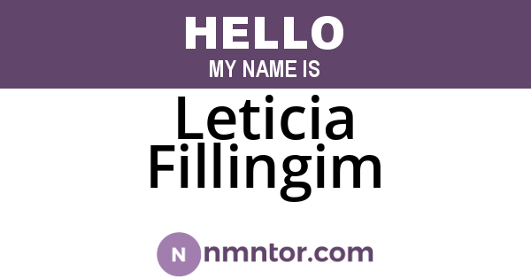 Leticia Fillingim
