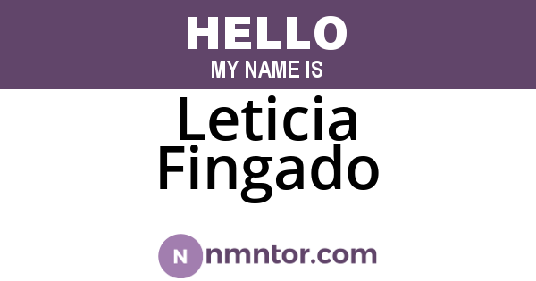 Leticia Fingado