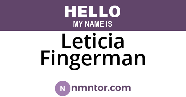 Leticia Fingerman