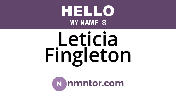 Leticia Fingleton