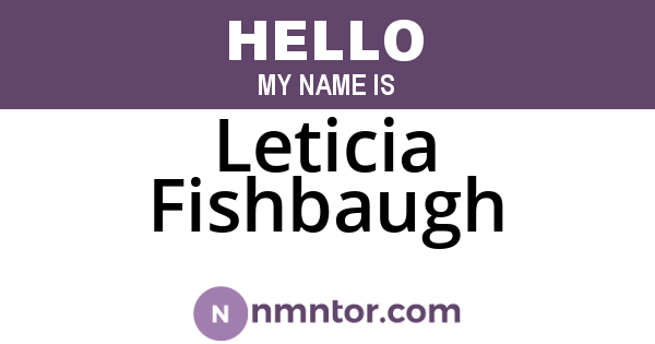 Leticia Fishbaugh