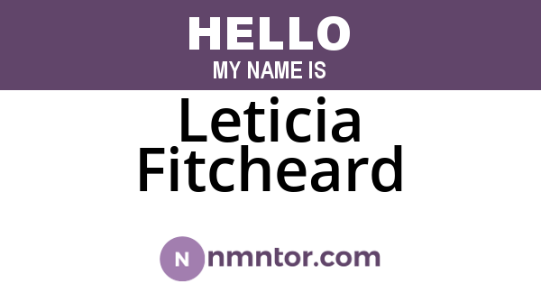 Leticia Fitcheard