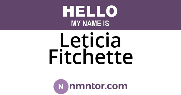 Leticia Fitchette