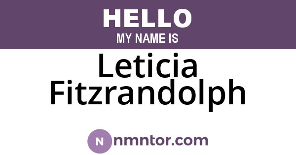 Leticia Fitzrandolph