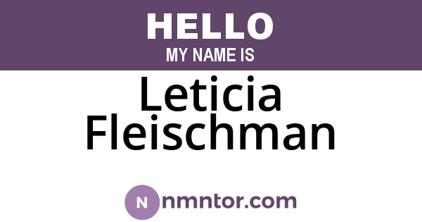 Leticia Fleischman