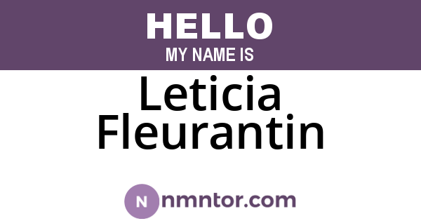 Leticia Fleurantin