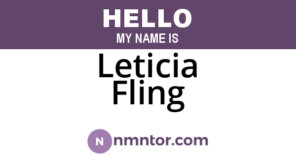 Leticia Fling