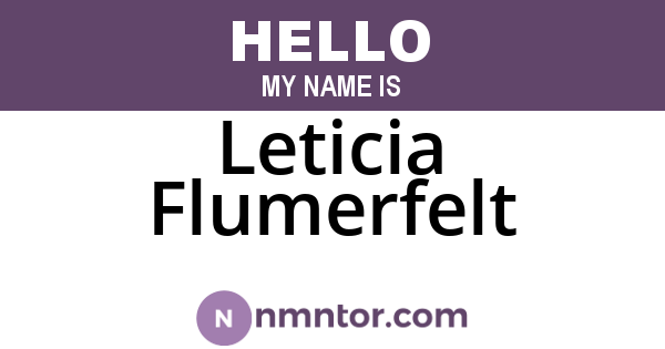 Leticia Flumerfelt