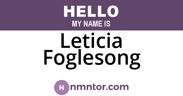 Leticia Foglesong