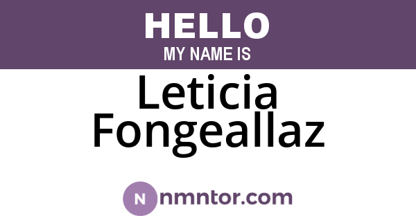 Leticia Fongeallaz