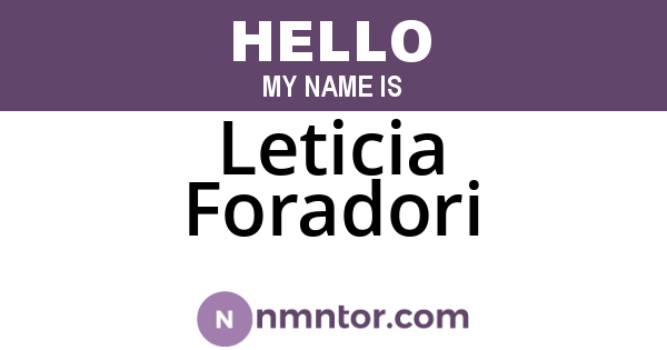 Leticia Foradori