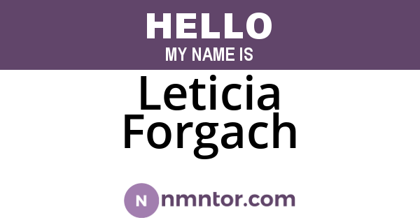 Leticia Forgach