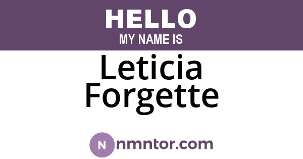 Leticia Forgette