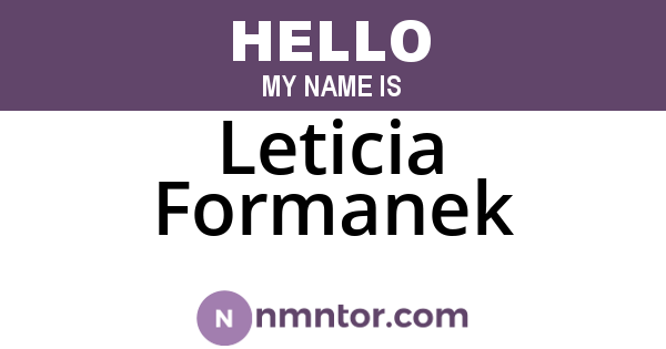Leticia Formanek