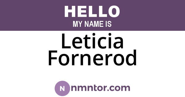 Leticia Fornerod