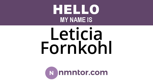 Leticia Fornkohl