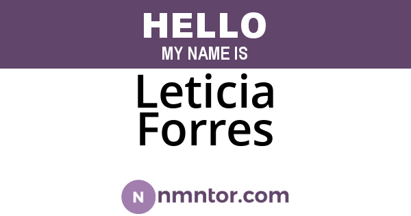 Leticia Forres