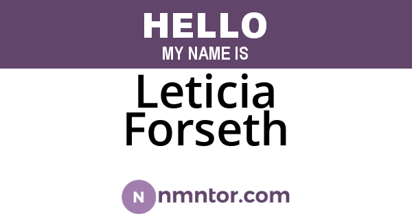 Leticia Forseth