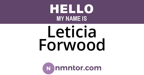 Leticia Forwood
