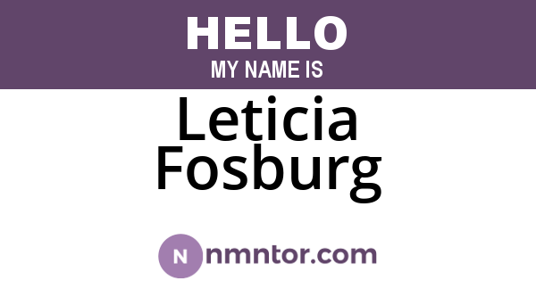 Leticia Fosburg