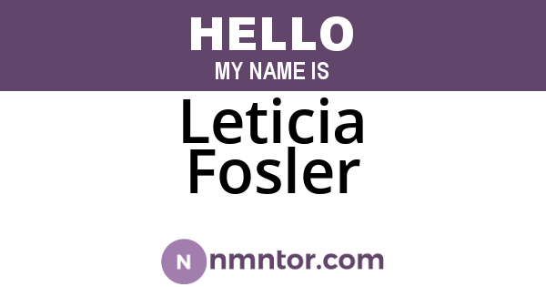 Leticia Fosler