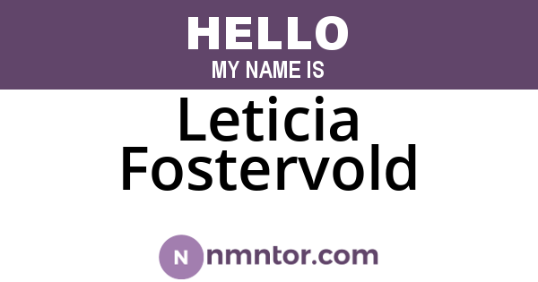 Leticia Fostervold
