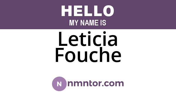 Leticia Fouche