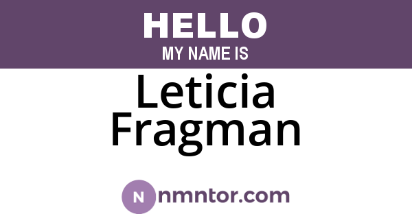 Leticia Fragman