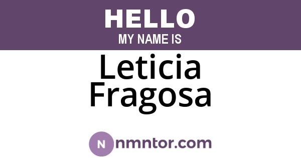 Leticia Fragosa