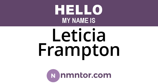 Leticia Frampton
