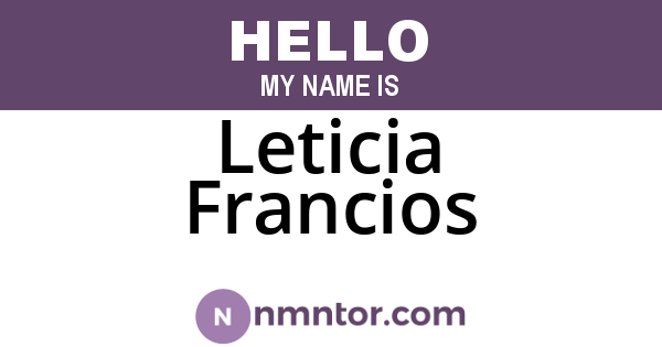 Leticia Francios