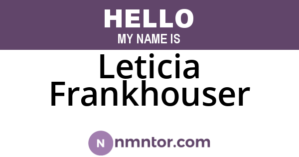 Leticia Frankhouser