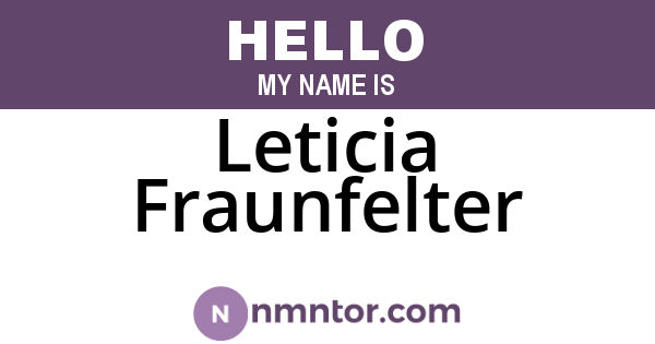 Leticia Fraunfelter