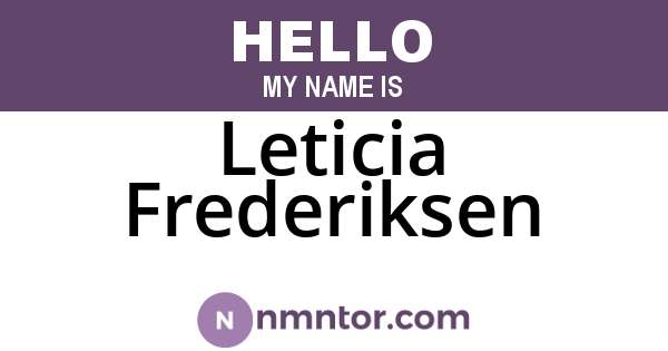 Leticia Frederiksen