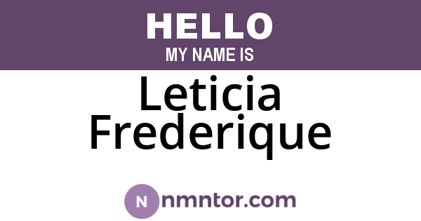 Leticia Frederique